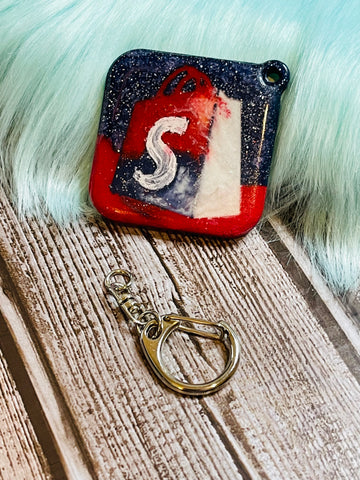 S Red, White, & Blue Keytag