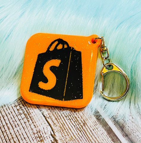 S Orange & Black Keytag