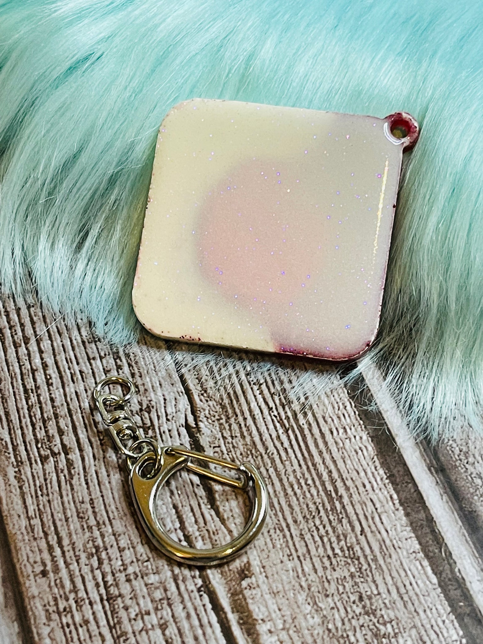 Blank Red & White Keytag