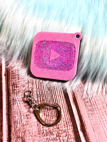 IG Purple Glitter Keytag