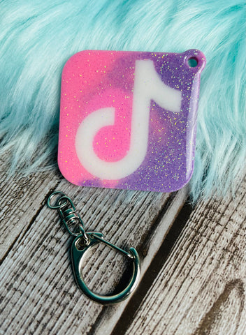 TT Purple & Pink Keytag