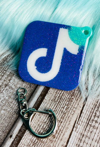 TT Purple & Teal Keytag